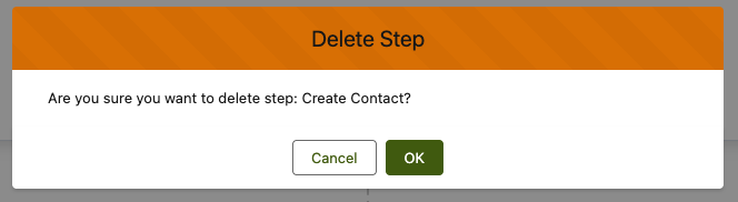 Delete Confirmation Dialog